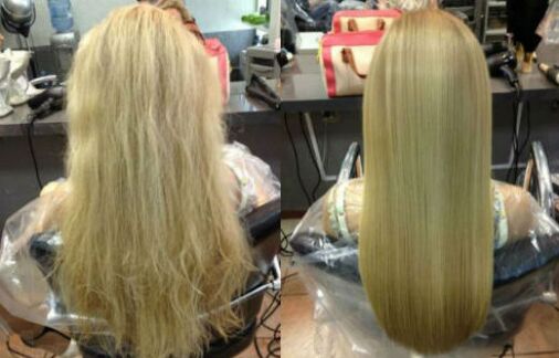 înainte și după restaurarea profesională a părului